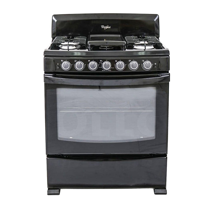 WHIRLPOOL Stove 6 Burner LWF5370B 30" Black 1Y