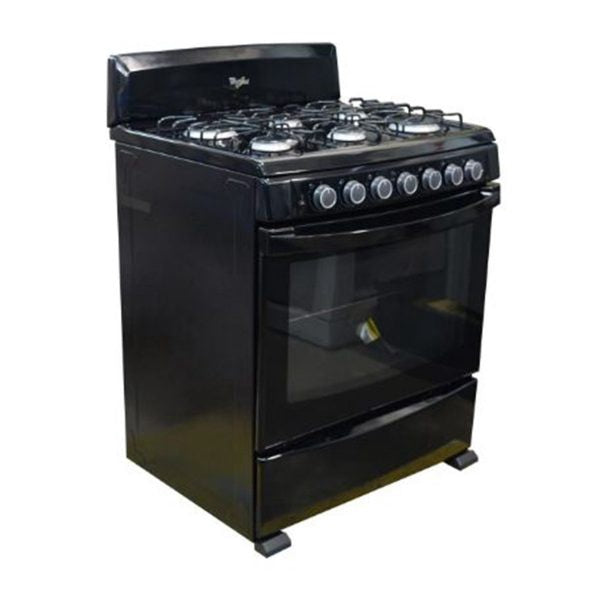 WHIRLPOOL Stove 6 Burner LWF5370B 30" Black 1Y