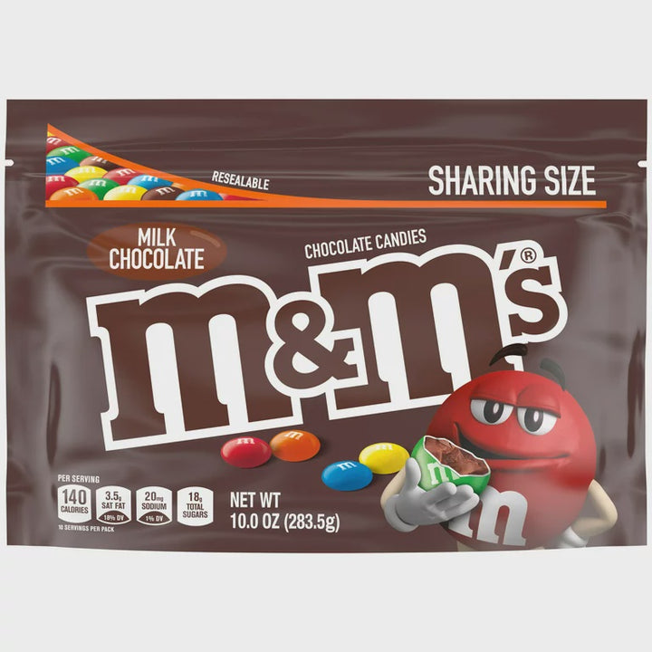 M&M Milk Chocolate Candies Sharing Size 10OZ 283.5G