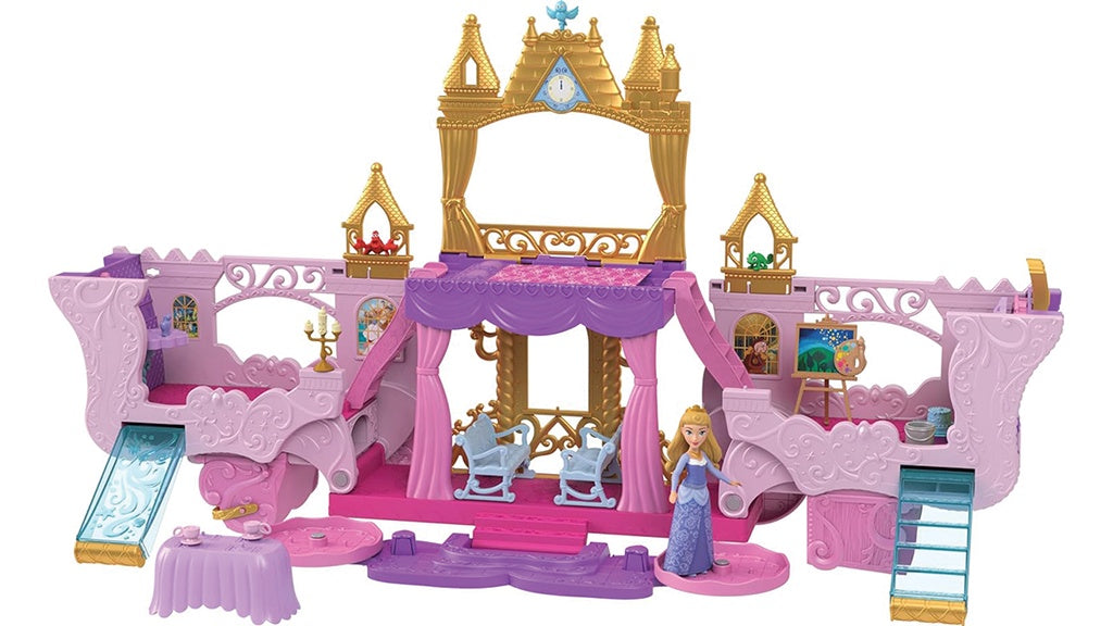 DISNEY Toy Princess Carriage to Castle Transforming Set