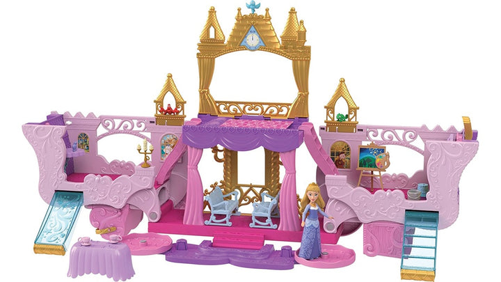 DISNEY Toy Princess Carriage to Castle Transforming Set