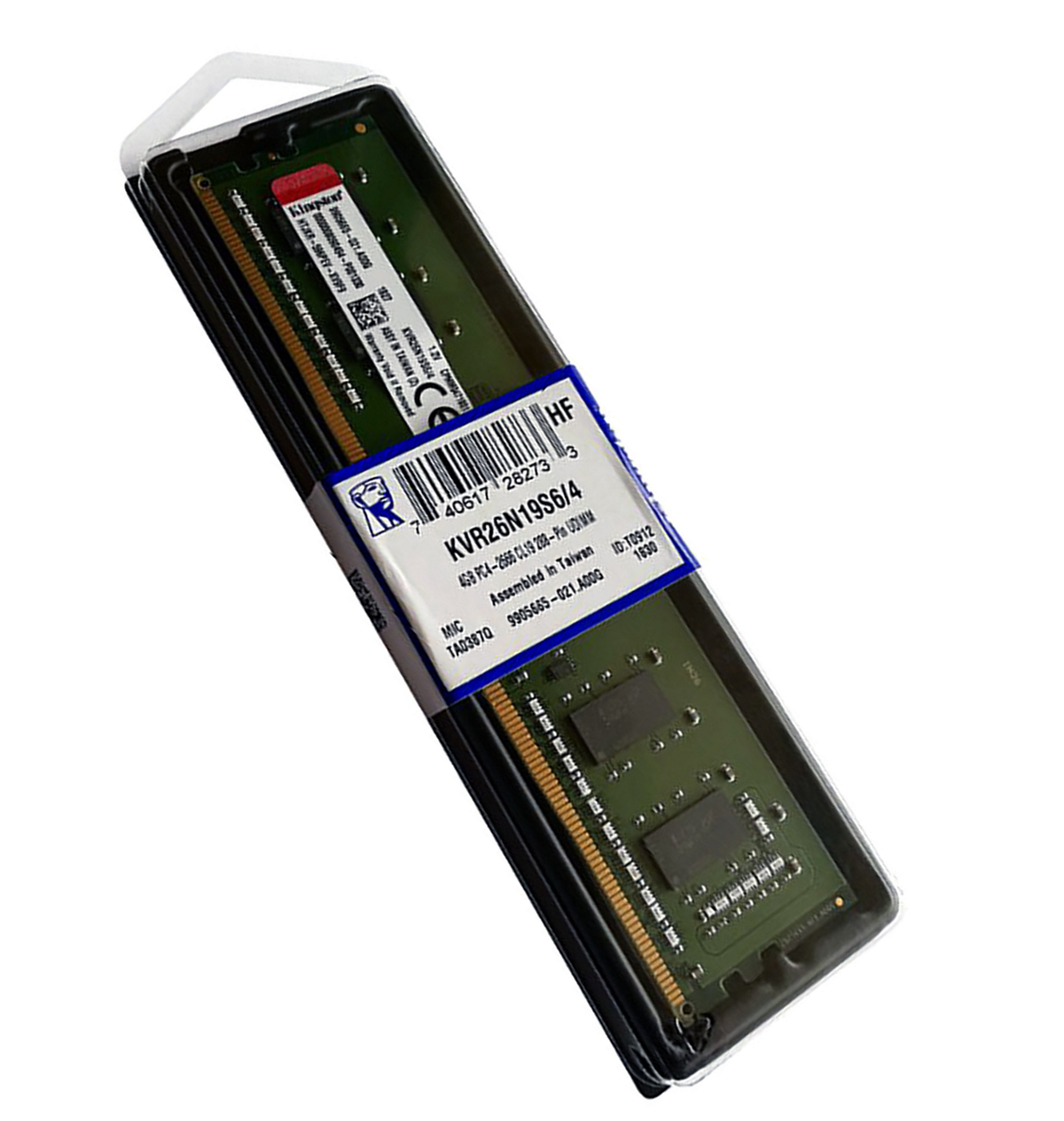 KINGSTON Computer Memory DDR4 4GB 2666MHZ KVR26N19S6/4