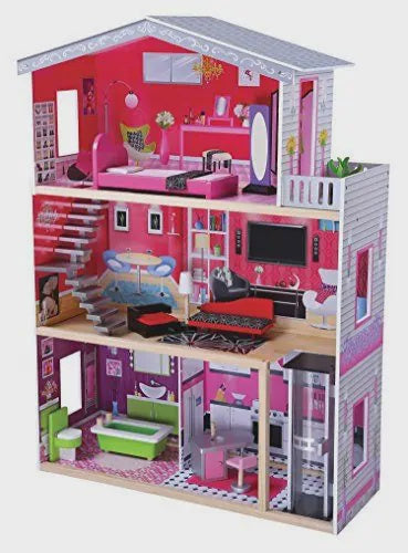 Toy Doll House Edufun 22046 Wooden Play Kitchen 82.5X32X115CM