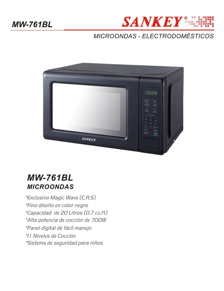 SANKEY Microwave MW-761BL 0.7 Cu. Ft 110V