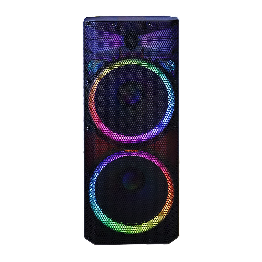 MEMOREX Speaker Box 15" MX-PS2503 Dual Lighted Party Powered Sold Each