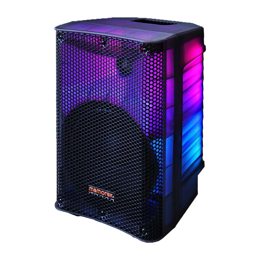 MEMOREX Speaker Box 8" MX-PS801 Lighted Party Powered Sold Each