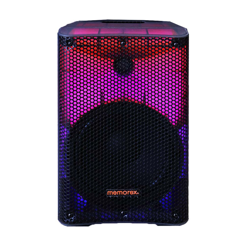 MEMOREX Speaker Box 8" MX-PS801 Lighted Party Powered Sold Each
