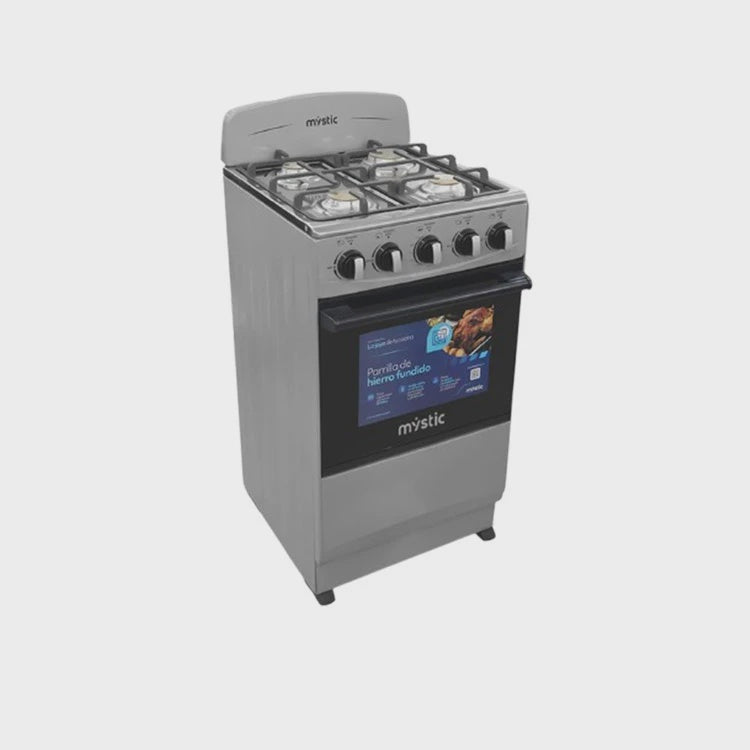 MYSTIC Stove 4 Burner 24" Grey MY-ST4Q924-PHEL-GY Gray
