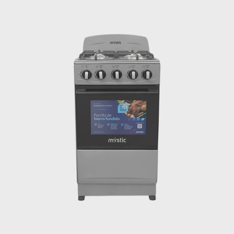 MYSTIC Stove 4 Burner 24" Grey MY-ST4Q924-PHEL-GY Gray