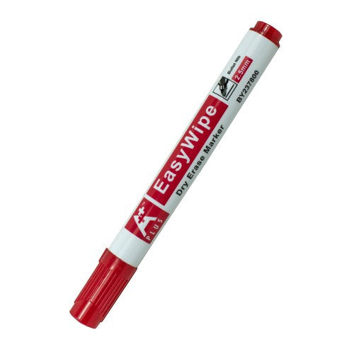BEIFA Stationery Whiteboard Dry Erase Marker A+ Plus Red Easywipe BY237800 Bullet Nib Sold Each