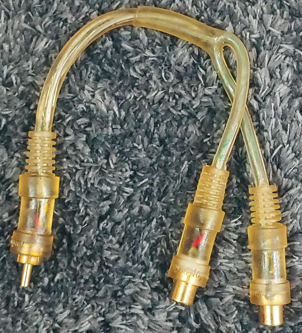 NIPPON AMERICA Lead 1 Rca Male to 2 Rca Female Y Type 6" AMICE-Y-M-2F Audio Pipe