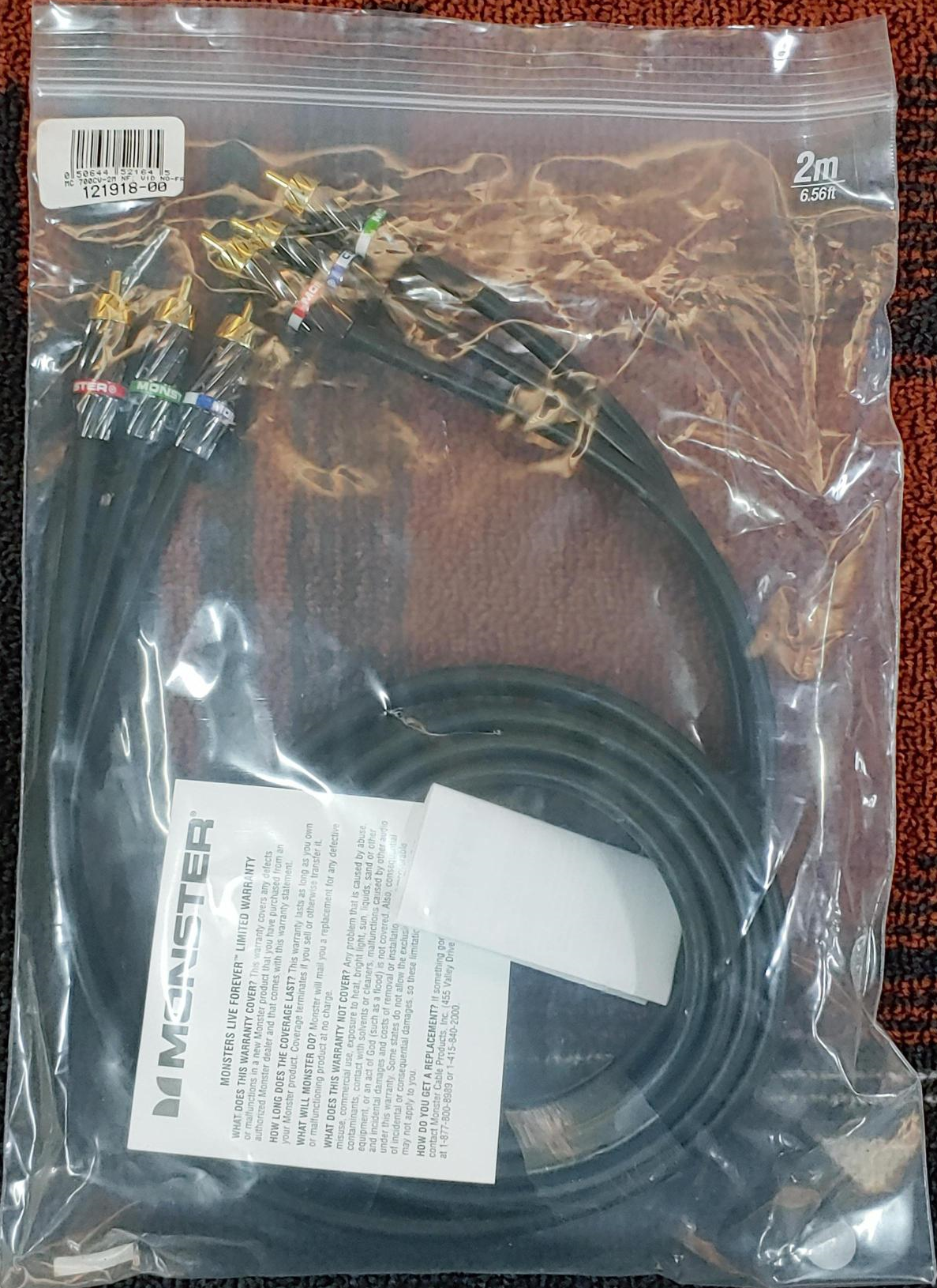 MONSTOR Lead 3 Rca Male to 3 Rca Male 6.56' 121918-00 Monster