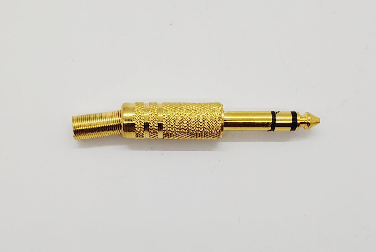 BLASTKING Plug 1/4 Male Stereo Gold Metal I-SP101SG with Spring