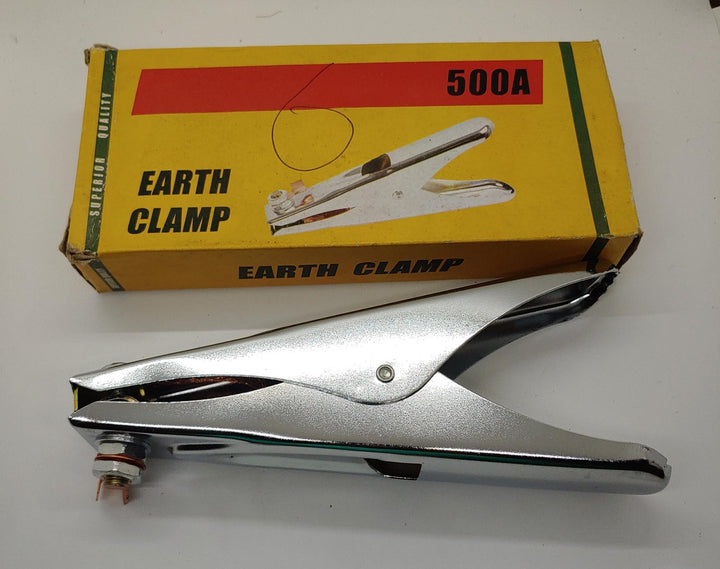Earth Clamp 500AMPS Silver Yellow Box