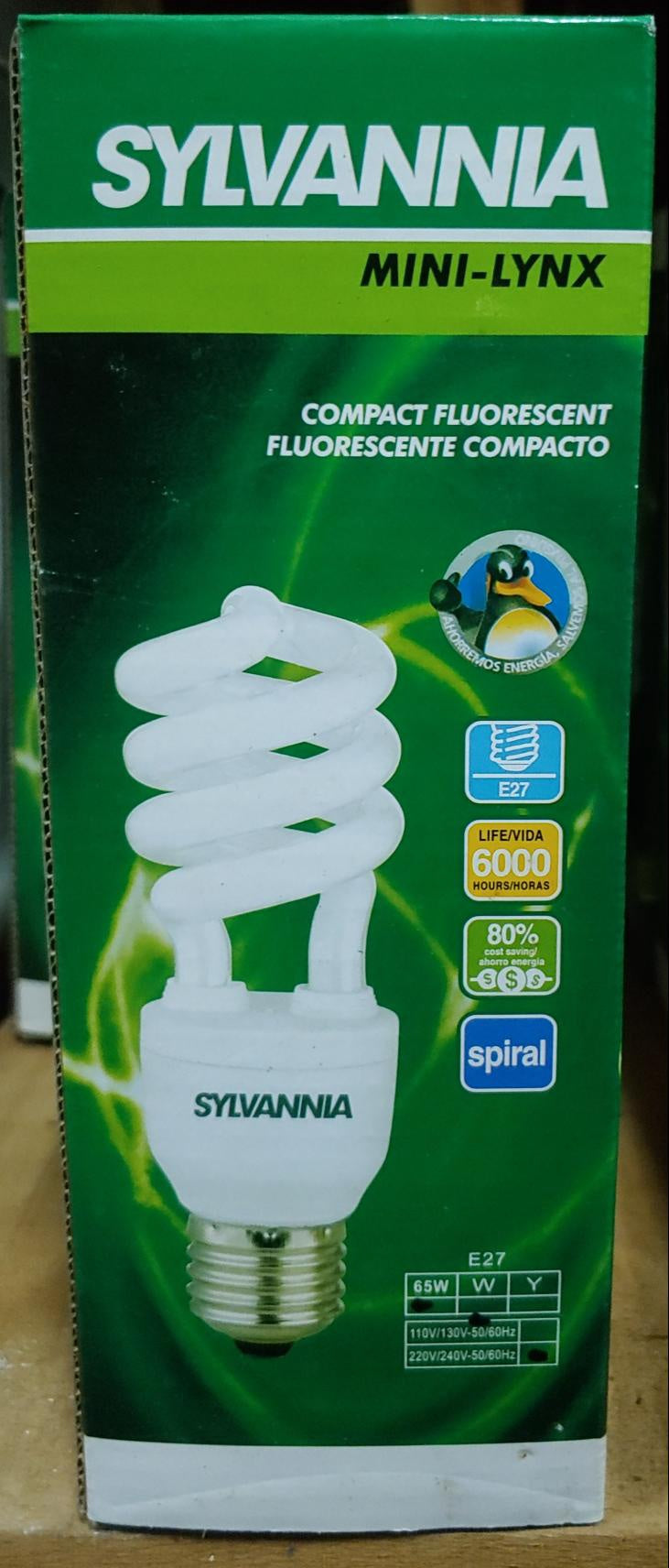 SYLVANIA Bulb Energy 65W Spiral 220V