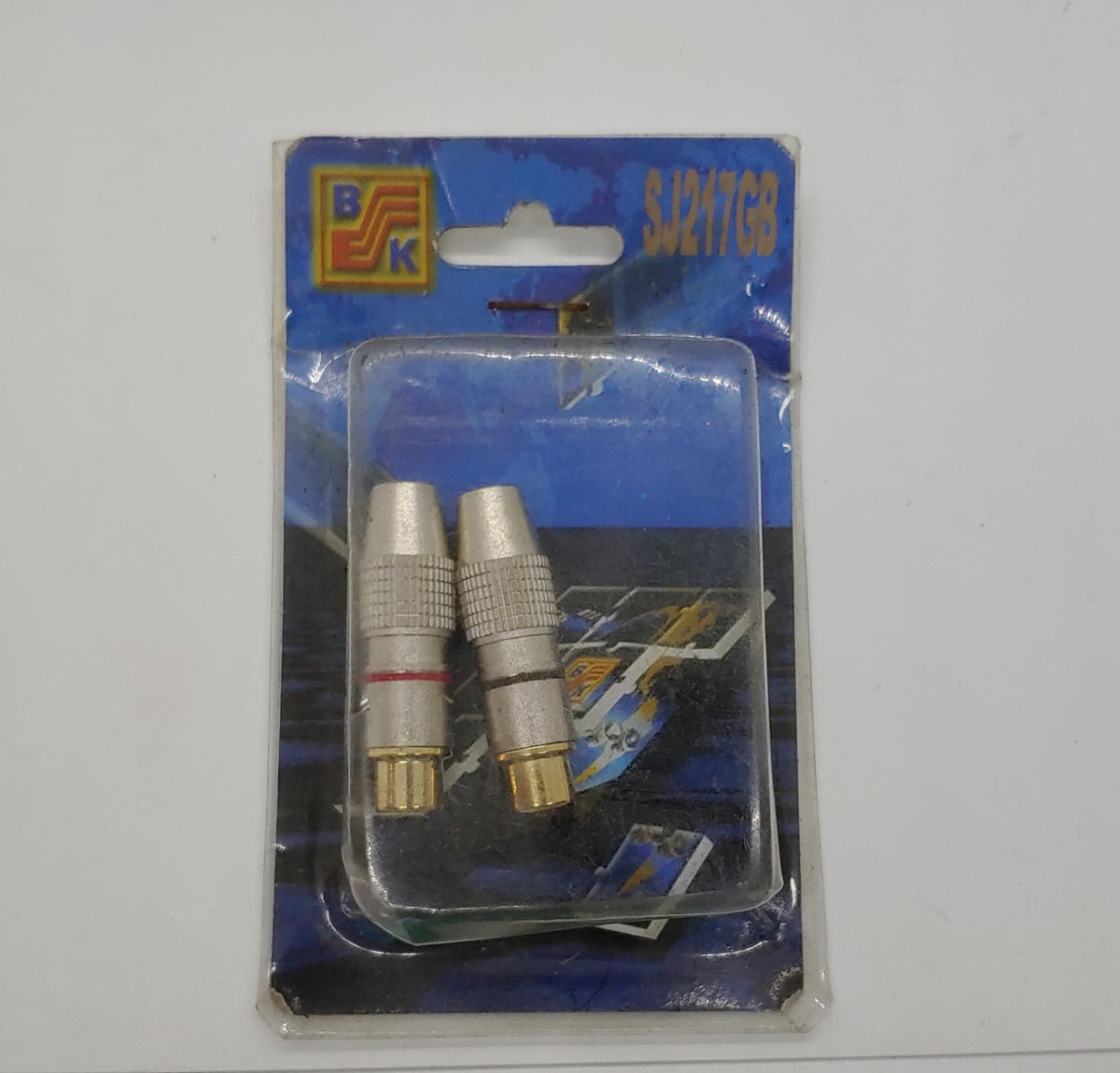 BLASTKING Plug 1 Rca Female to 1 Rca Female I-SJ217GB Gold Tip 2PCS Pack