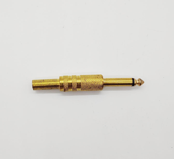 BLASTKING Plug 1/4 Male Mono Gold Metal I-SP102SG with Spring