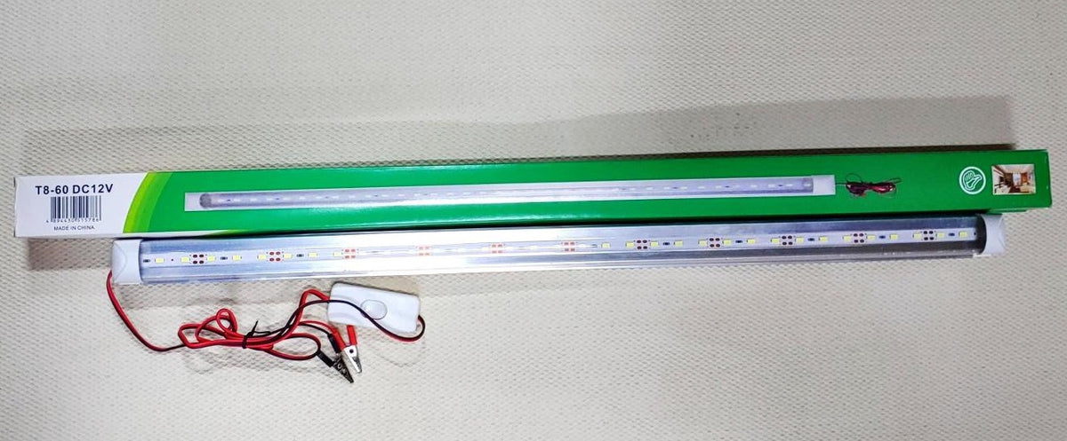 Lamp LED 12V 2FT T8-60 DC12V Green and White