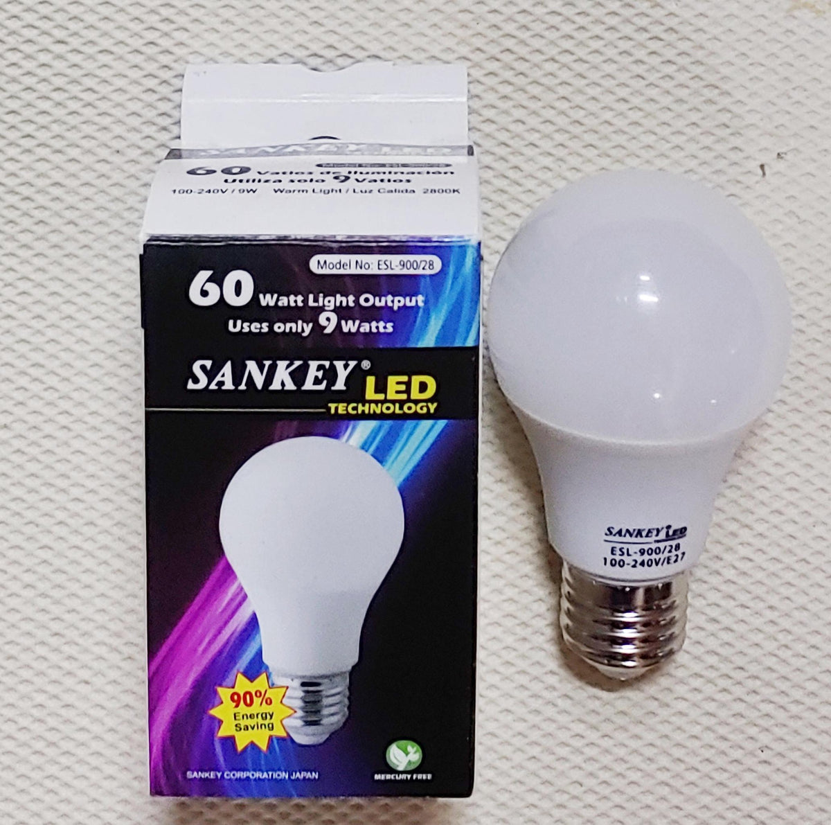 SANKEY Bulb LED 9W ESL-900/28 2800K 110V Warm White