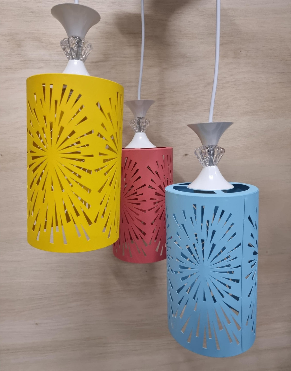 Light Fixture Pendant 3-BULB 8501-3 LED Coloured Metal