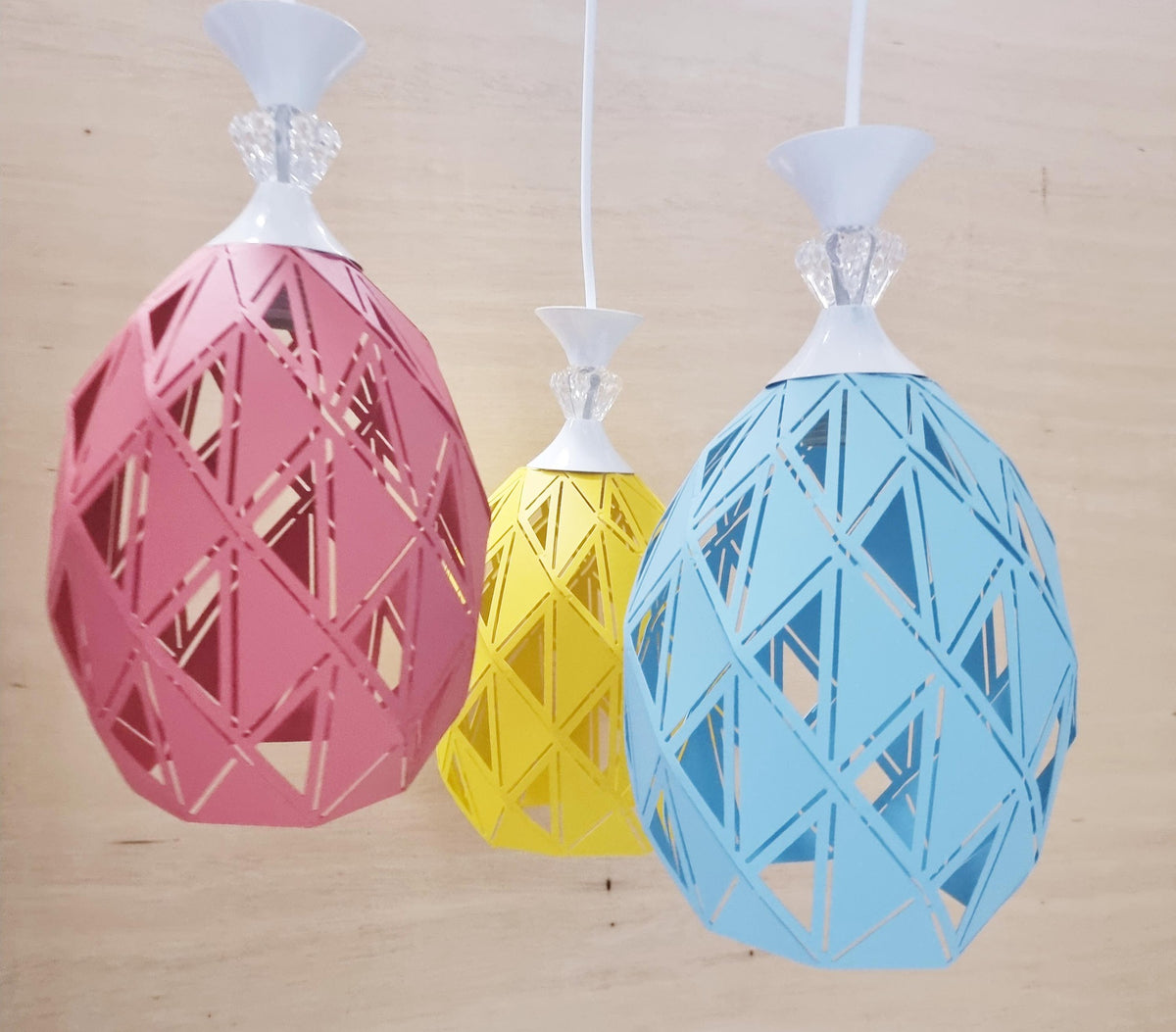 Light Fixture Pendant 3-BULB 8089-3 LED Coloured Metal