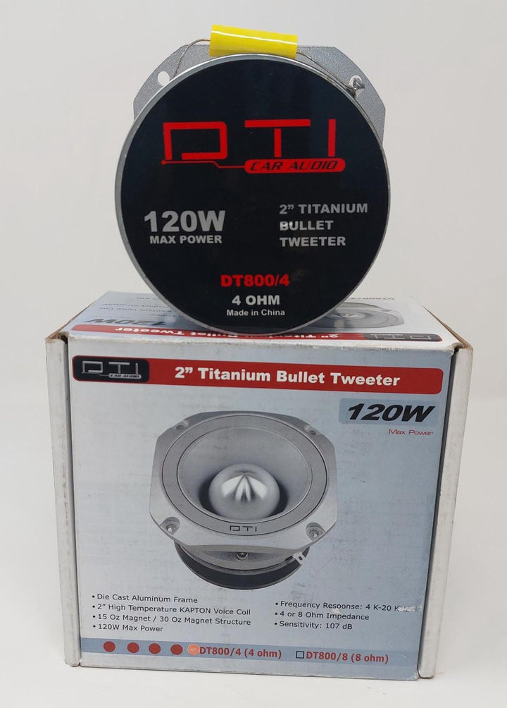 DTI Tweeter Car DT800/4 1.75" Bullet Titanium 4OHMS