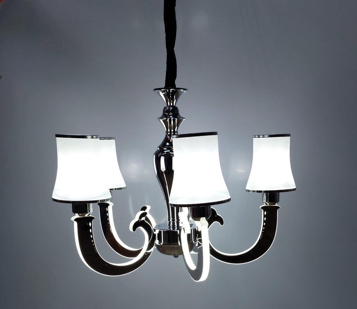 Chandelier LED P8045-5 with Remote Control / Gold / Gold