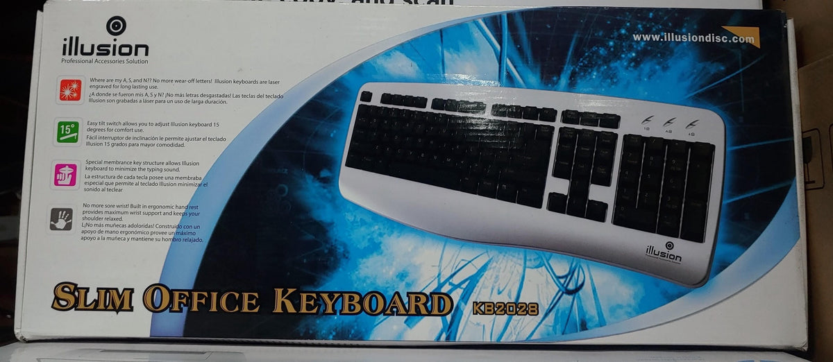 ILLUSION Computer Keyboard USB 2028 Slim Palm
