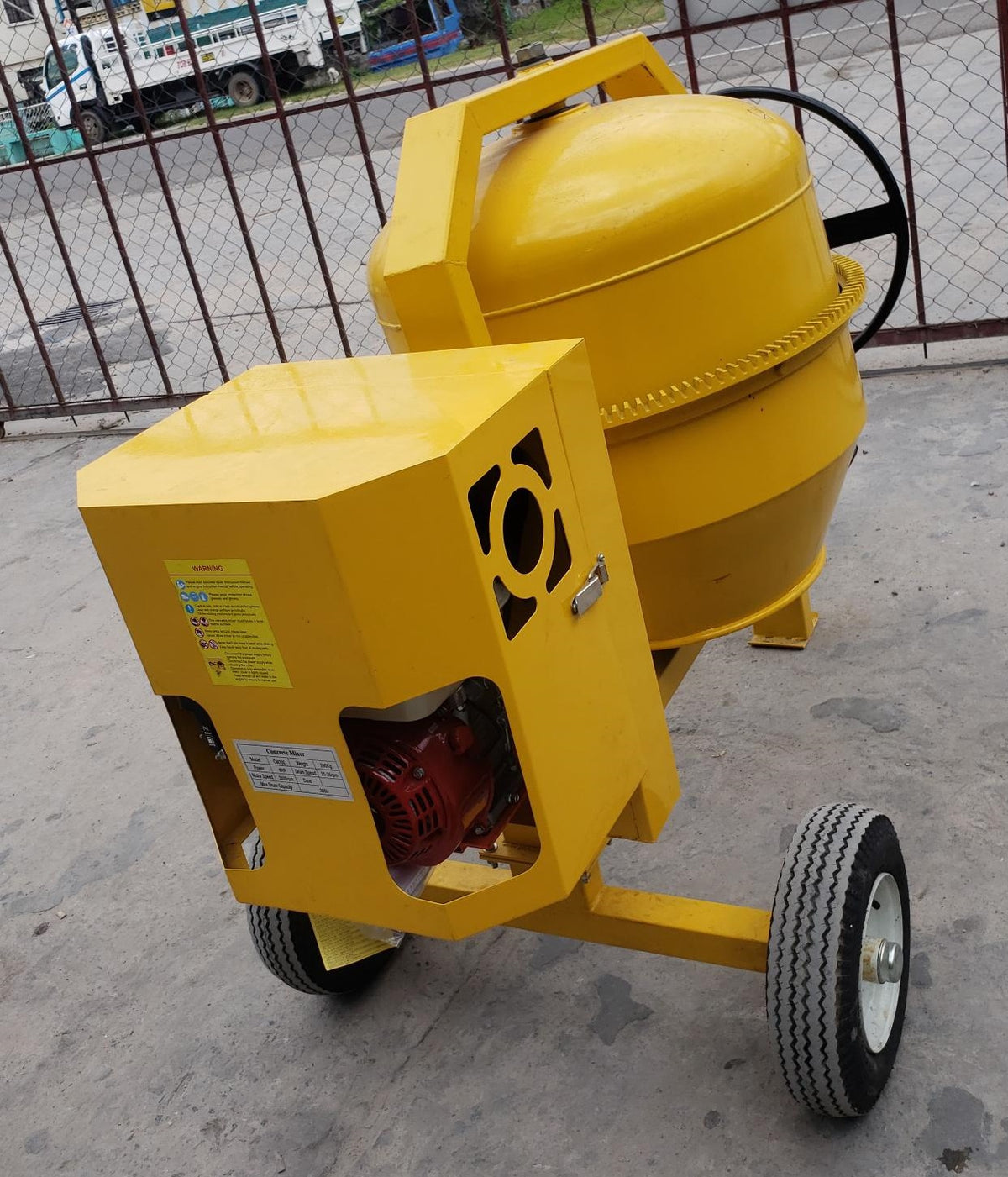 Concrete Mixer 450L CM450 Ransom with Honda Gas Engine Yellow