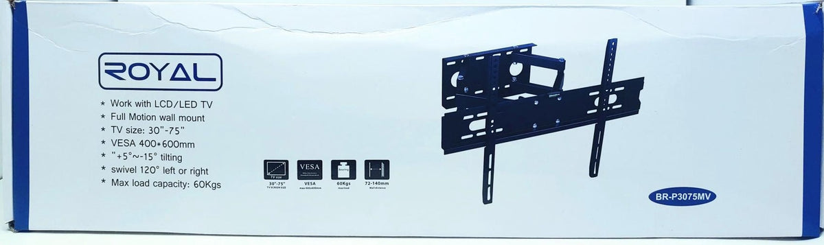 ROYAL TV Wall Bracket 30"-75" BR-P3075MV Full Motion