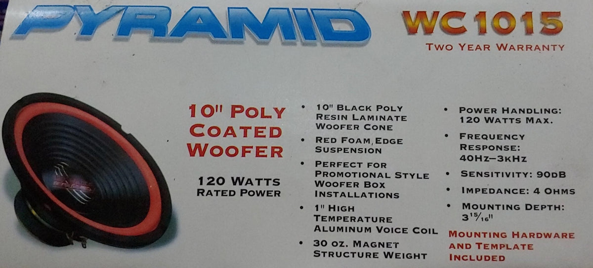 PYRAMID Speaker WC-1015 10"
