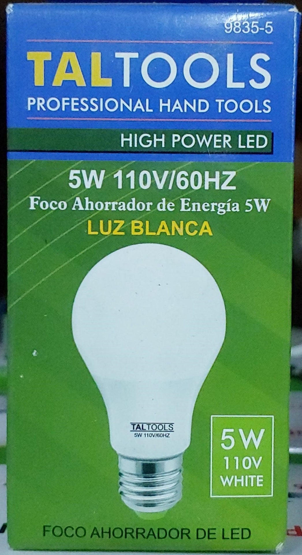 TALTOOLS Bulb LED Round 5W 110V #9835-5