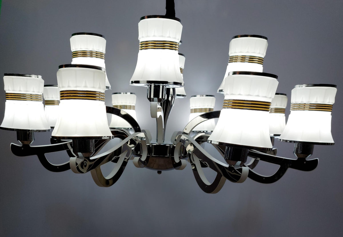 Chandelier LED P8013-12 with Remote Control / Gold