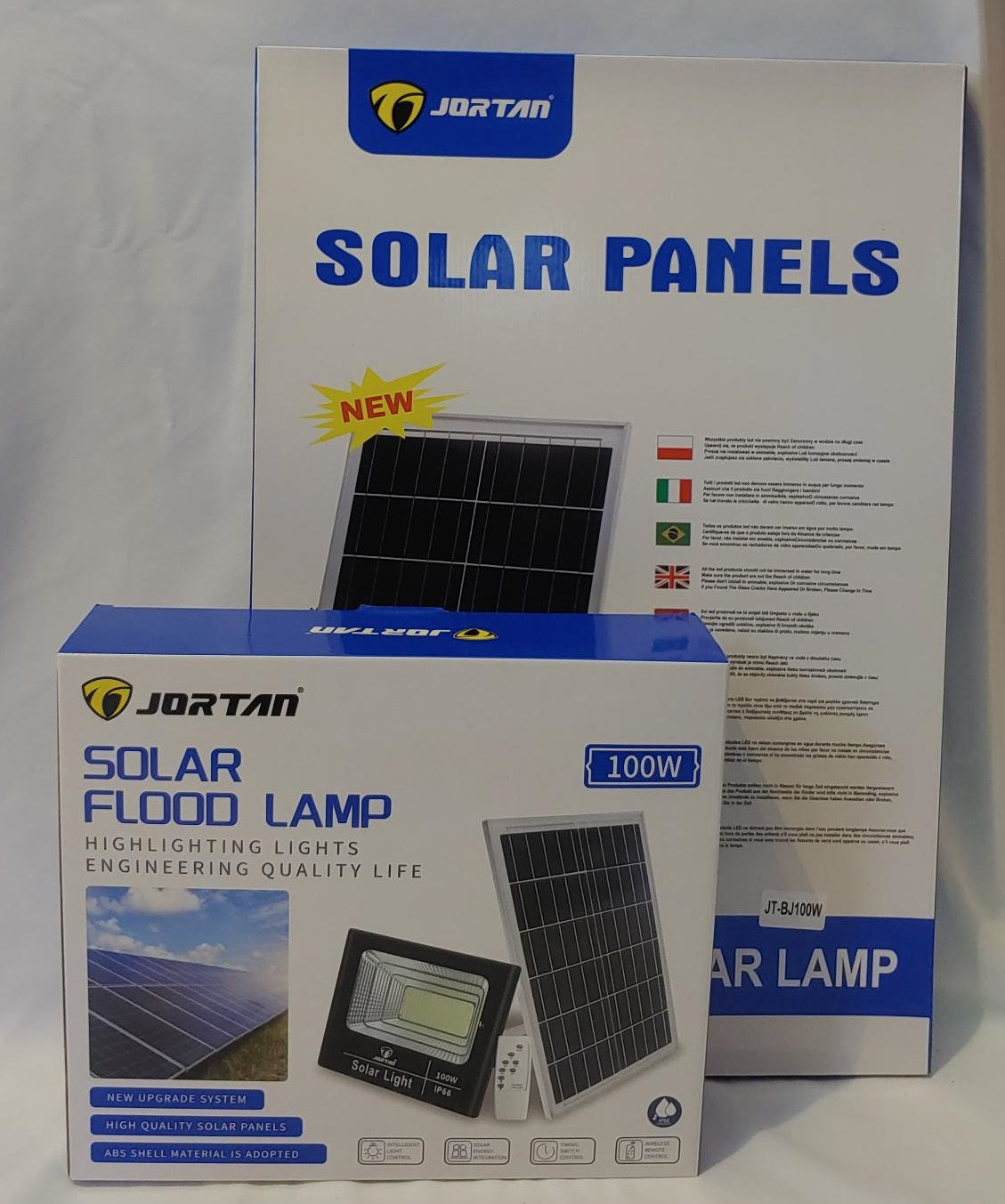 JORTAN Lamp LED Solar Flood 100W JT-BJ100W-TZ W + JT-BJ100W-TZ W 6500K IP66 2BOX