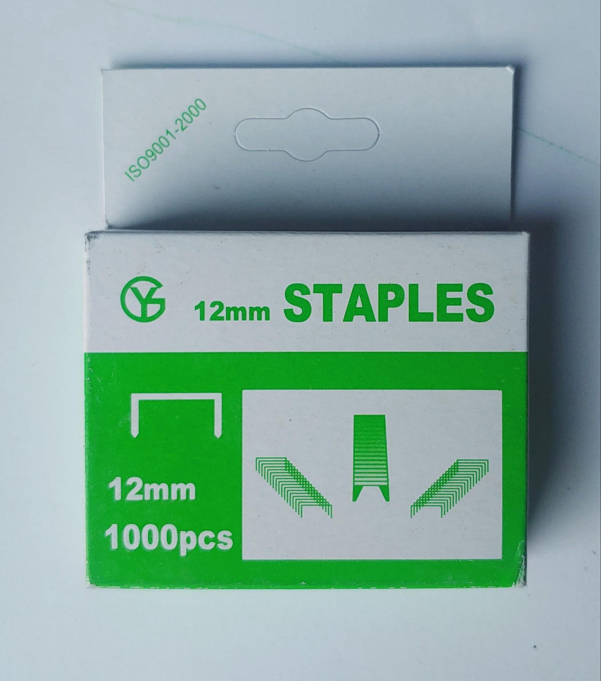 Staples 12MM 1000PC Green & White Pack