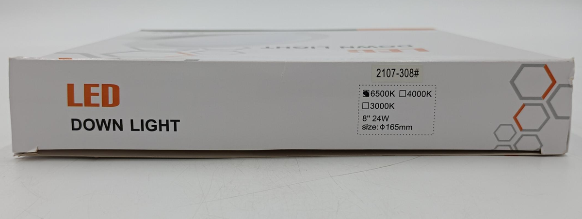 Light LED Panel 18W Round White 6500K Flat Down Light 2107-306