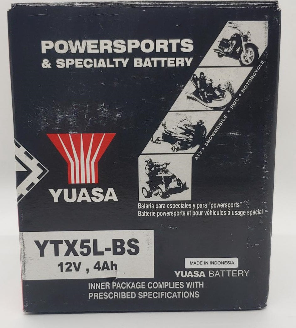 YUASA M/CYCLE Battery YTX5L-BS 12V 4AH Mf