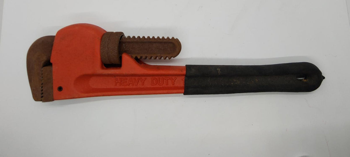Wrench Pipe 12" Red & Black Handle H/DUTY