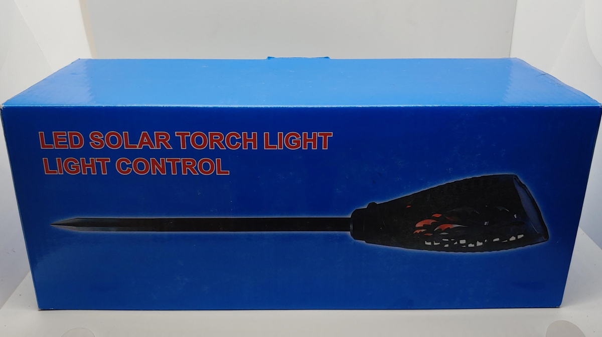 Solar Lamp Lawn LED Torch Flame Blue Box Mix