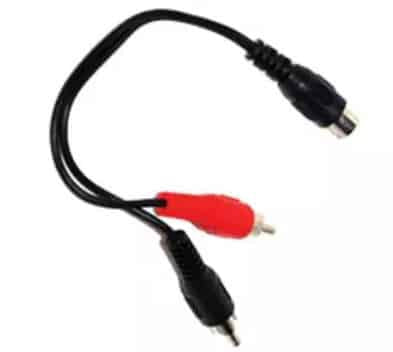 NIPPON AMERICA Lead 1 Rca Female to 2 Rca Male Y-TYPE 6" N-213BL