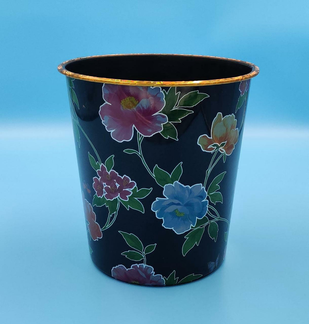 Bin Paper Chaomei Sm 826-1 Flower Color Rim 9 1/4 X 9"