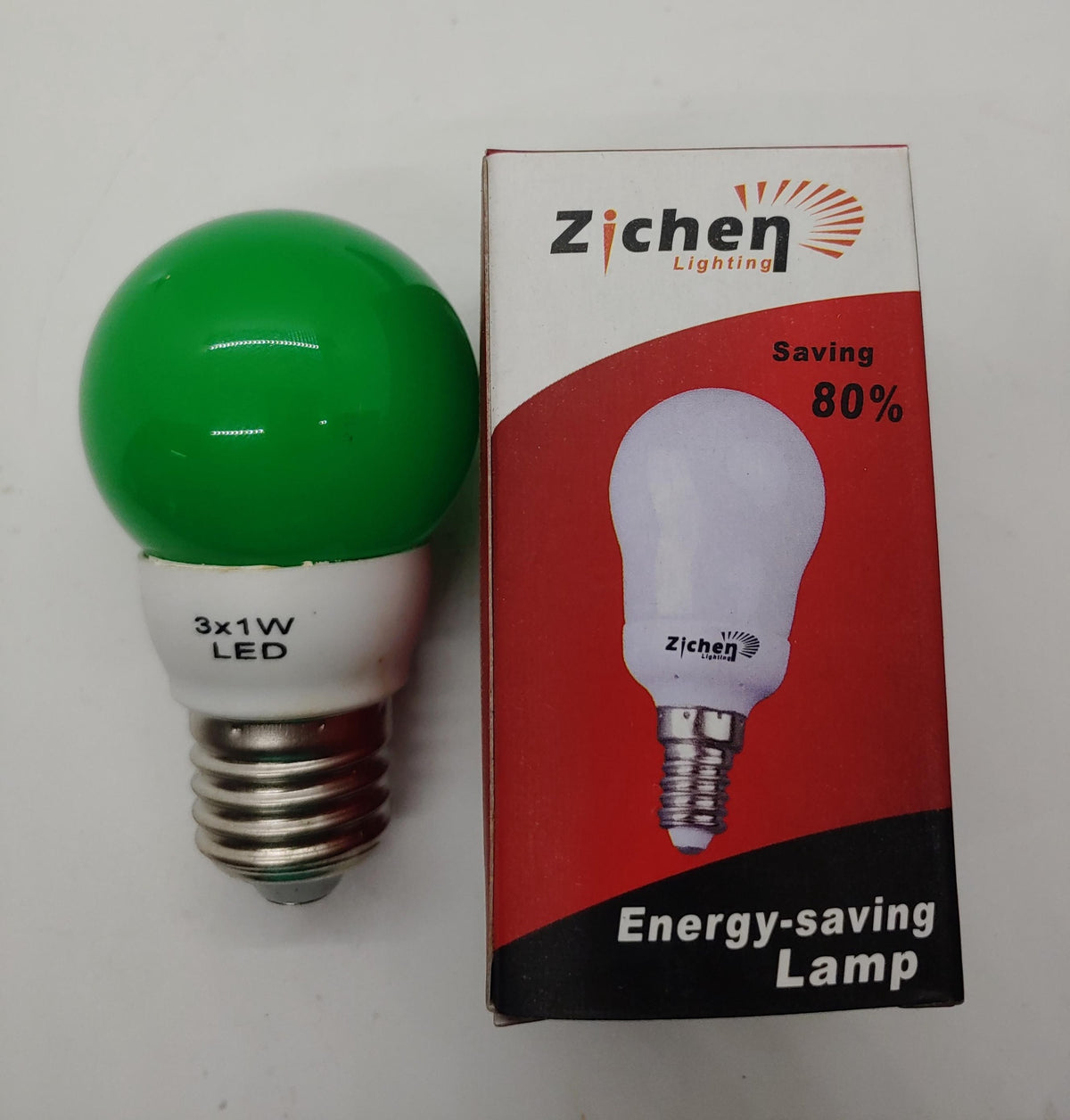 ZICHEN Bulb LED Round 3W Color 110V / Green / Green / Green / Green