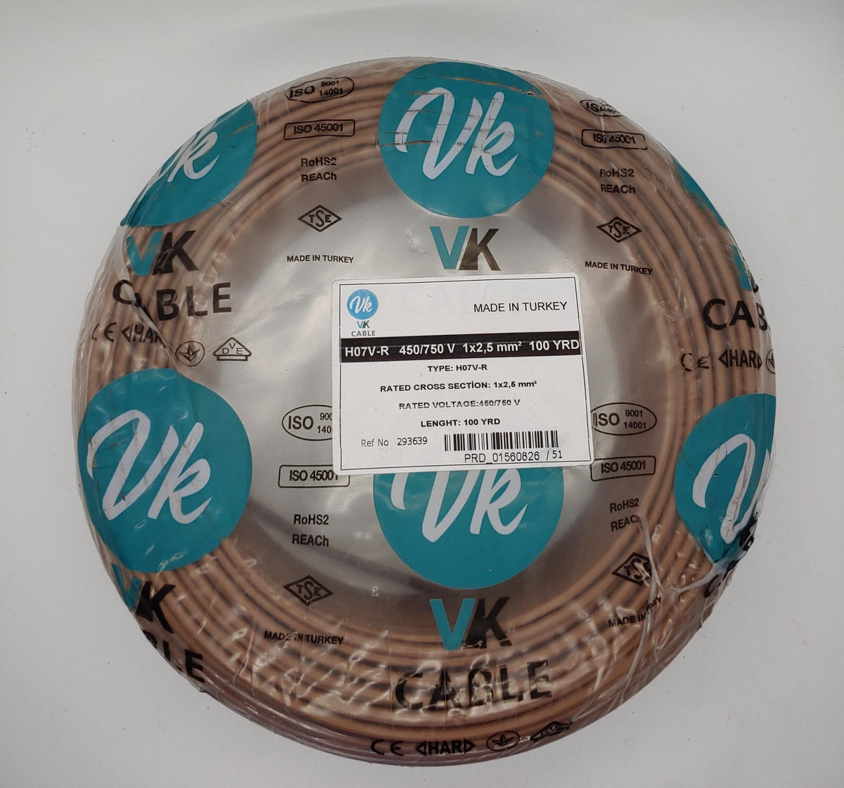 TURKEY Cable 2.5MM 1C VK/HESS/SENA Brown Roll