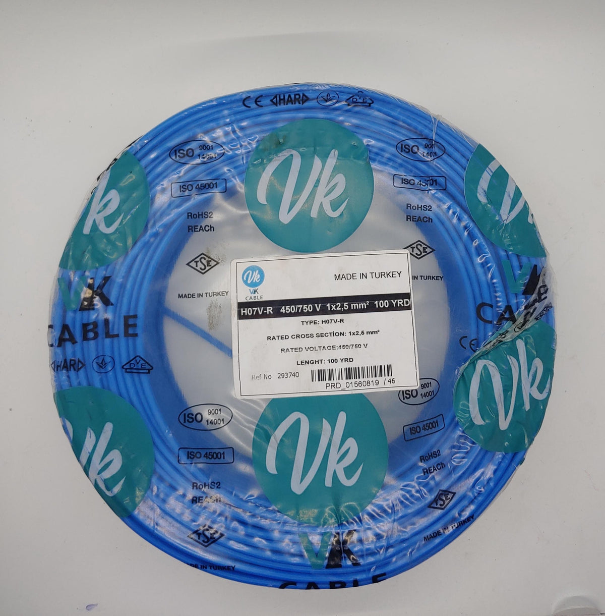 TURKEY Cable 2.5MM 1C VK/SENA Blue Roll