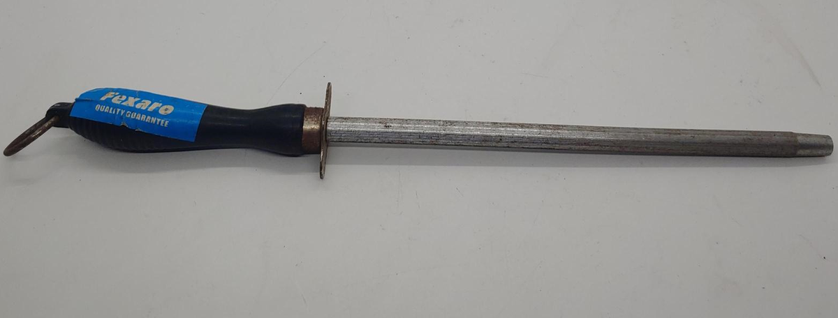File Round Fexaro with Black Handle Knife Sharp