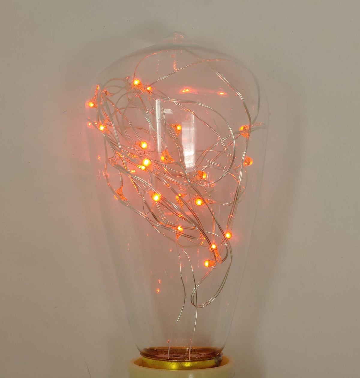 Bulb LED Med Coloured W/STRING Inside Oval / Blue / Red / Red / Yellow / Green / Red / Yellow