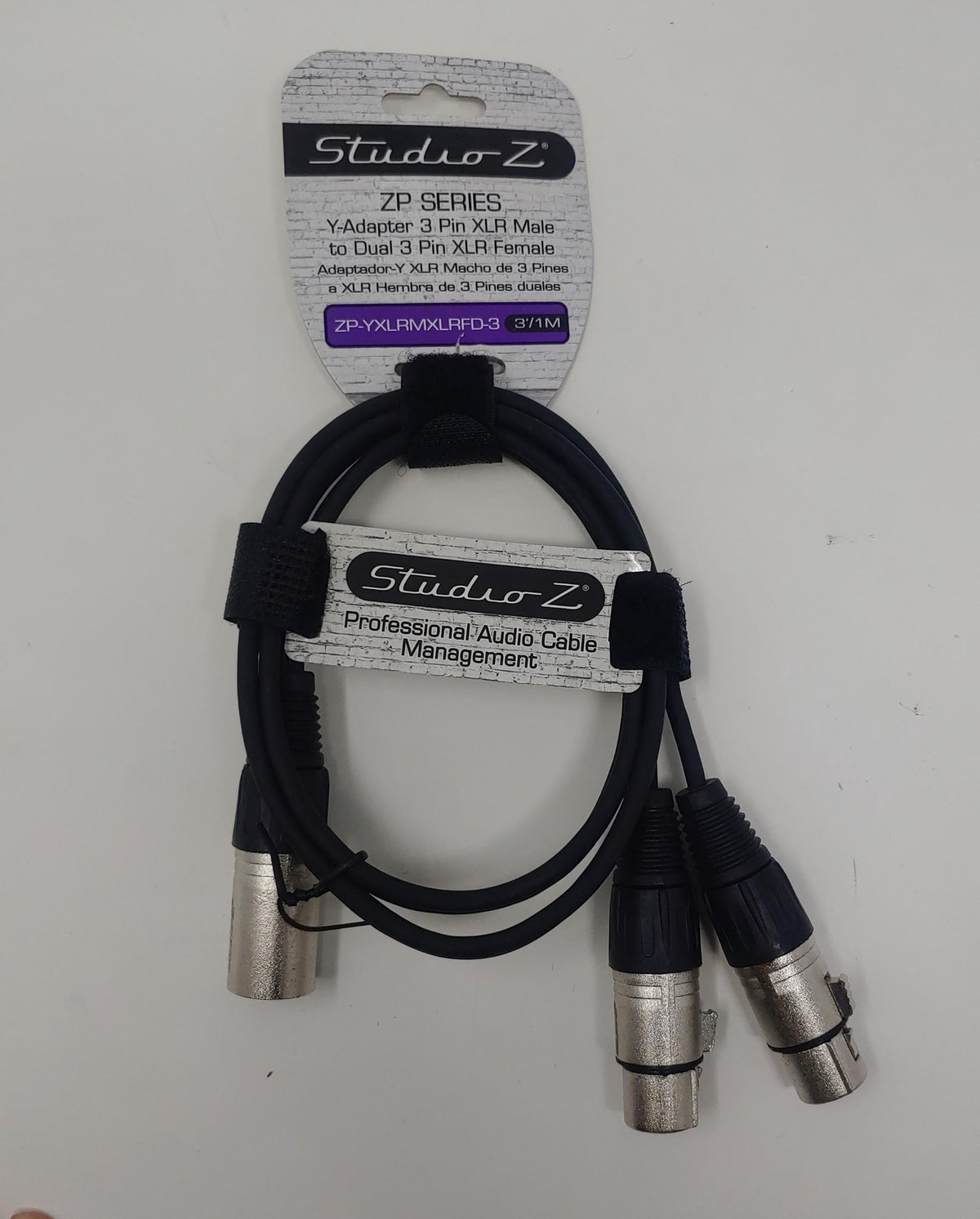 STUDIO Z Lead Xlr Male to 2 Xlr Female 3' ZP-YXLRMXLRFD-3 Y-TYPE