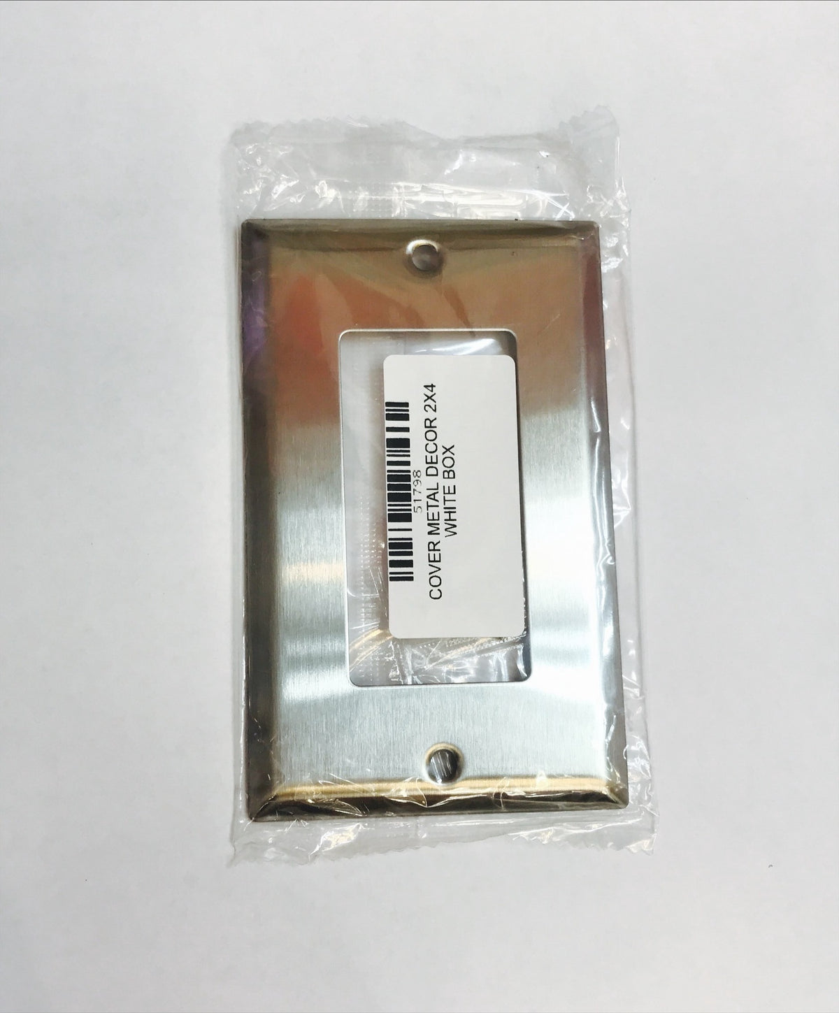 Cover Metal Decor 2X4 Silver White Box