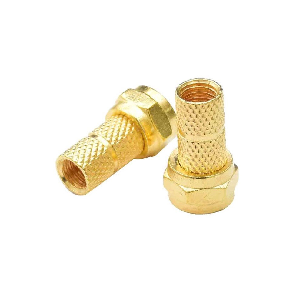 NIPPON AMERICA F Connector RG59 NF-6G 2PCS Pack SCREW-ON Gold