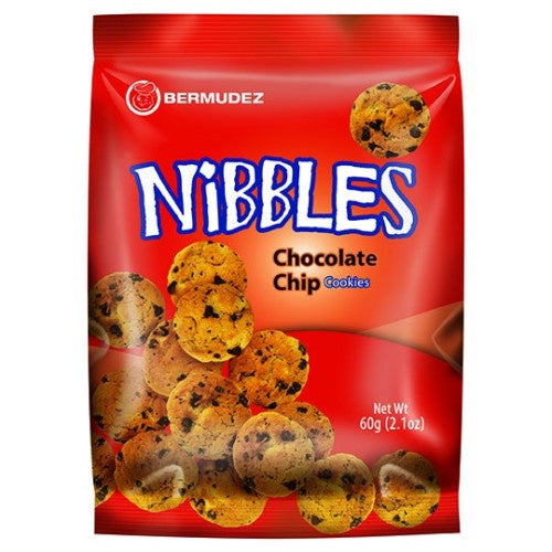 NIBBLES Bermudez Chocolate Chip Cookies 60G 2.1OZ
